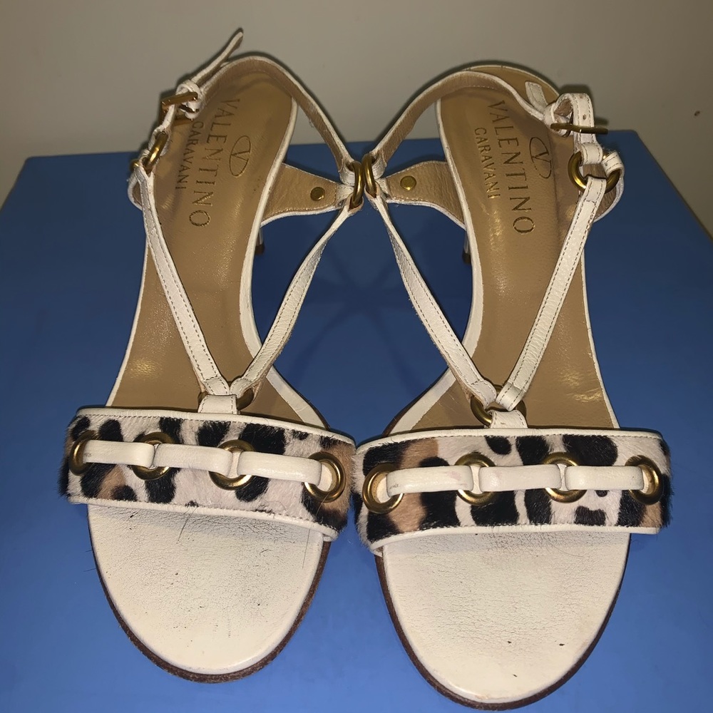 Valentino animal print sling back